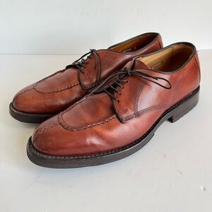 Allen Edmonds Dellwood Brown Leather Split Toe Oxfords Lace Up Men's Shoes 8D